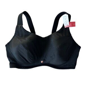 Livi New Lane Bryant Black Max Support Wicking Underwire Sports Bra Size 46F NWT